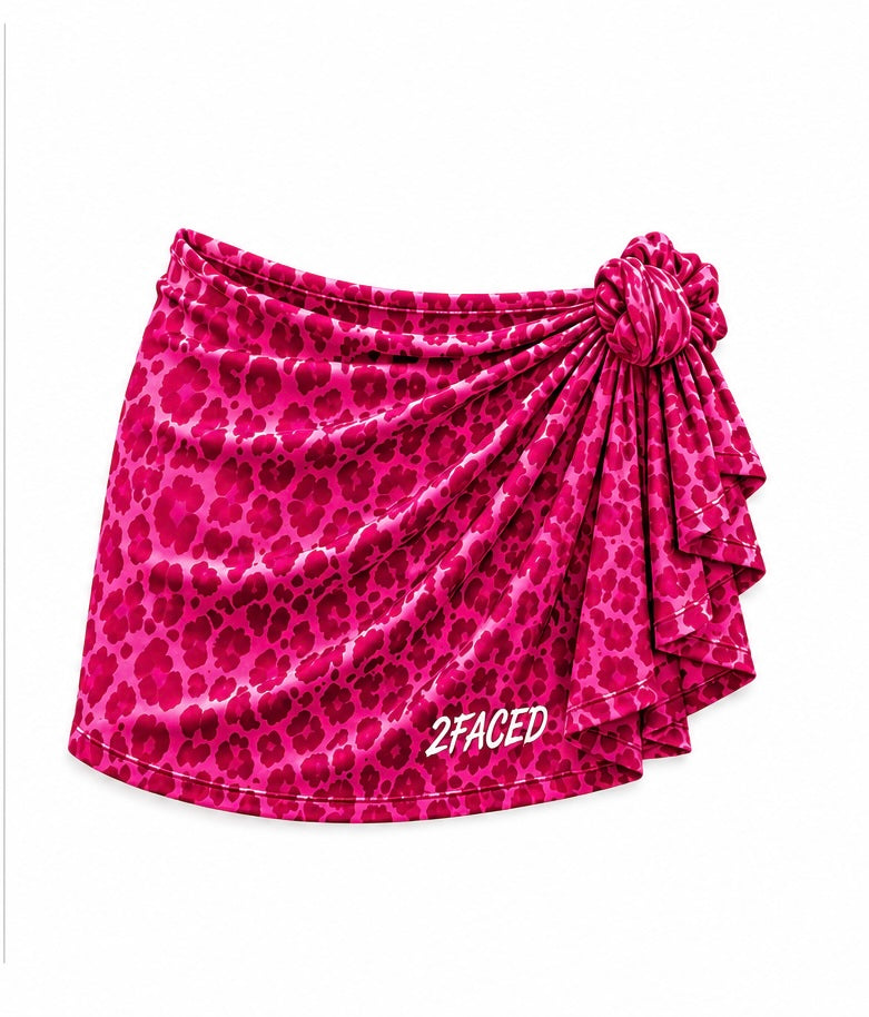 2FACED Split Energy Skirt – Pink Leopard