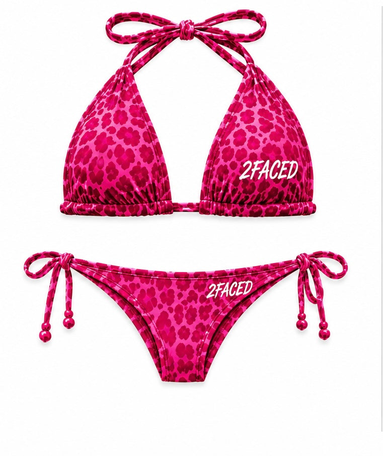 2FACED Split Energy Bikini – Pink Leopard